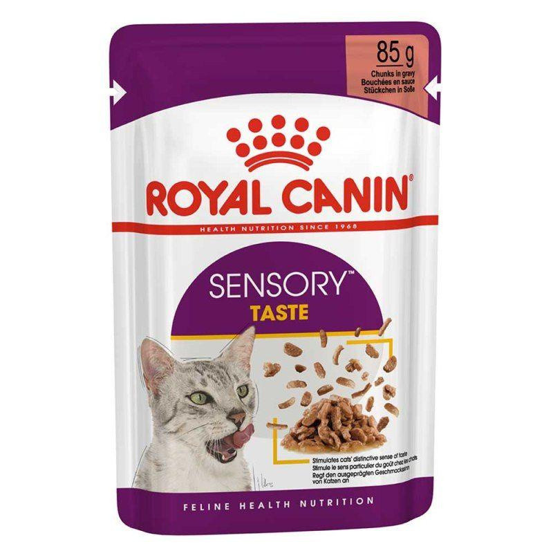 Влажный корм Royal Canin SENSORY TASTE (вкус) для взрослых кошек (кусочки в соусе) 85гр.