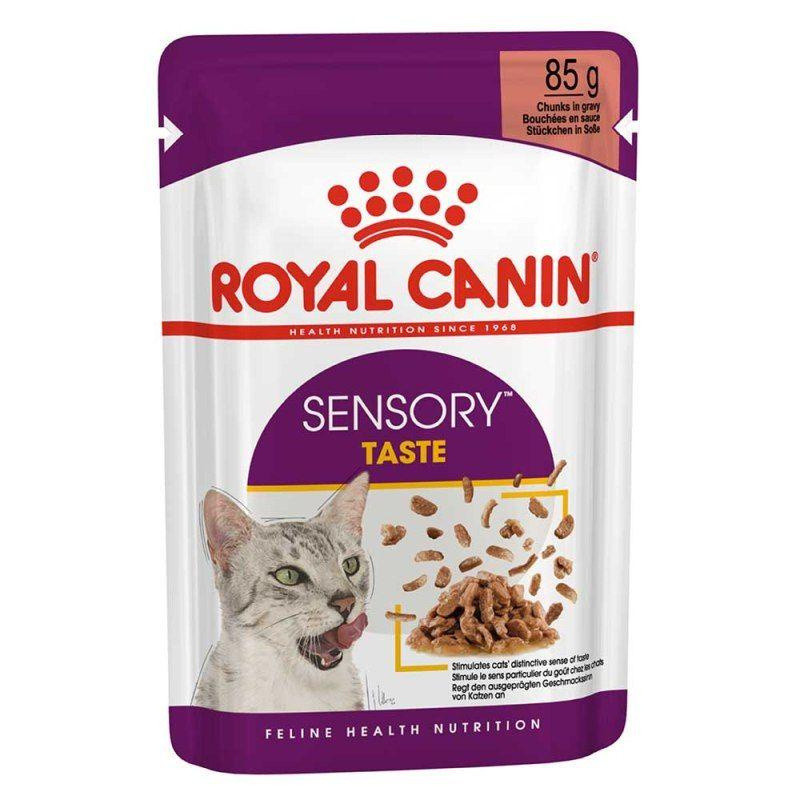 Royal Canin SENSORY TASTE GRAVY (вкус) влажный корм (кусочки в соусе) для взрослых кошек, 85г., (Австрия) - фото 1 - id-p224270320