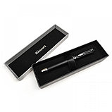 Ручка подарочная перьевая Luxor Trident в футляре, корпус чёрный/хром, фото 2