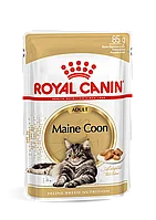 Royal Canin Maine Coon Adult влажный корм для взрослых кошек породы Мэйн Кун (кусочки в соусе), 85г (Россия)