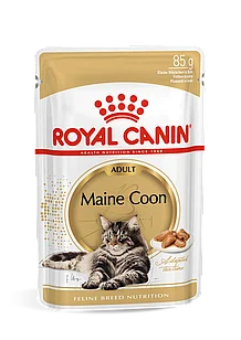 Влажный корм Royal Canin Maine Coon Adult  для взрослых кошек породы Мэйн Кун (кусочки в соусе) 85гр.