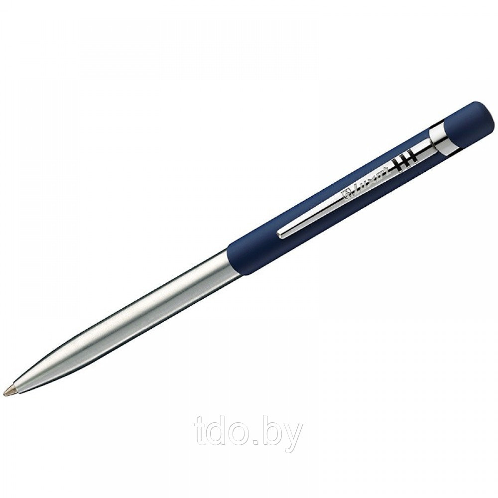 Ручка подарочная шариковая Luxor "Gemini", линия 0,8мм, синяя, корпус синий/хром