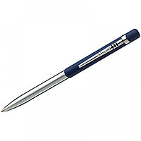 Ручка подарочная шариковая Luxor "Gemini", линия 0,8мм, синяя, корпус синий/хром