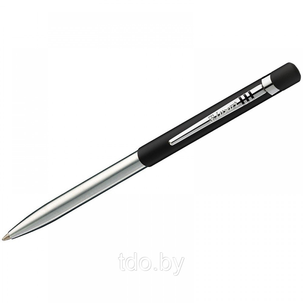 Ручка подарочная шариковая Luxor "Gemini", линия 0,8мм, синяя, корпус чёрный/хром
