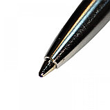 Ручка подарочная шариковая Luxor "Gemini", линия 0,8мм, синяя, корпус чёрный/хром, фото 2