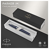 Ручка-роллер Parker IM Blue CT 9, линия 0,5мм, чёрная, фото 3