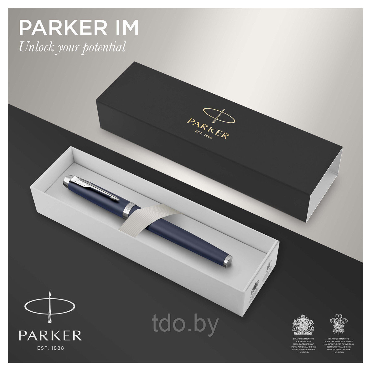 Ручка-роллер Parker IM Blue CT 9, линия 0,5мм, чёрная - фото 3 - id-p224270541
