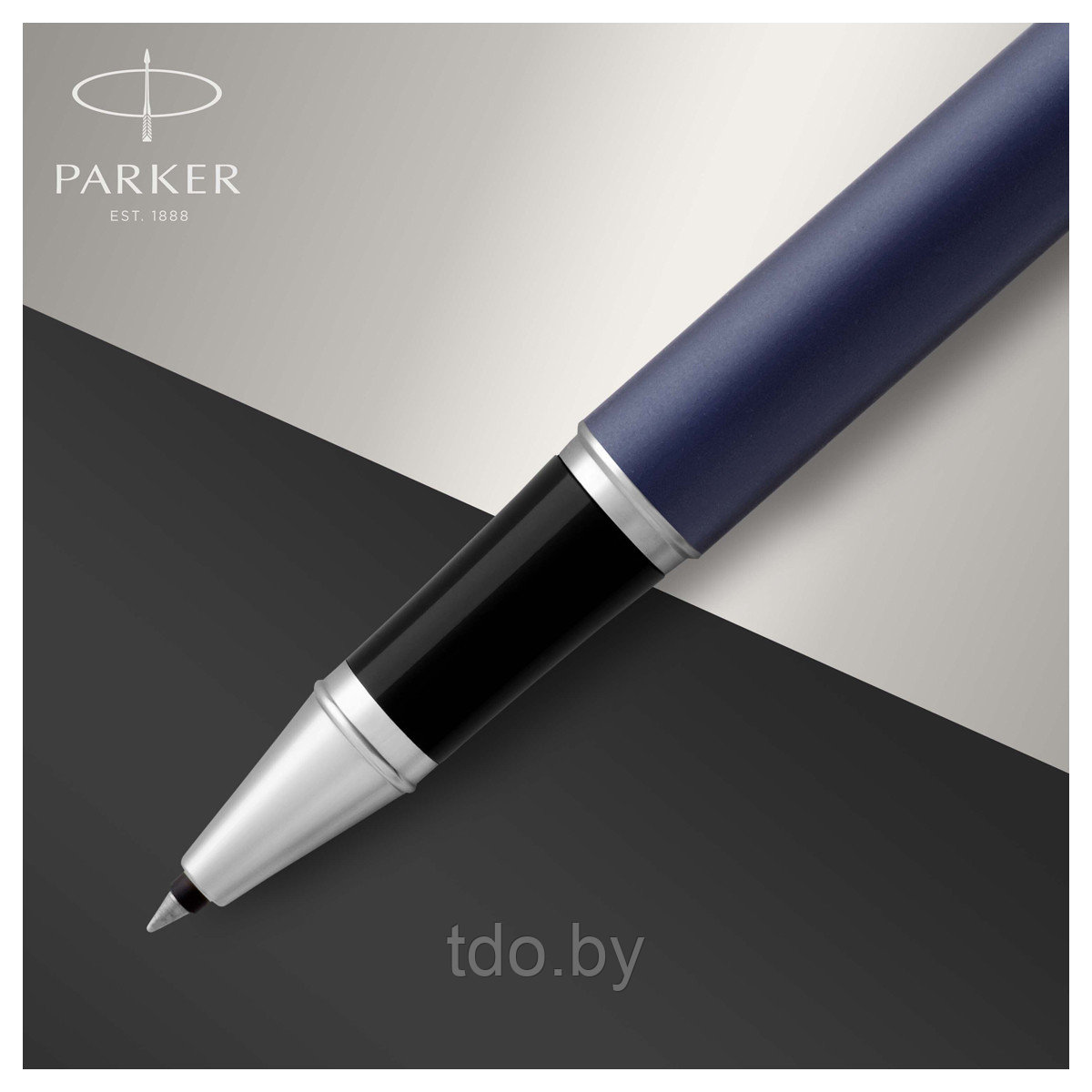 Ручка-роллер Parker IM Blue CT 9, линия 0,5мм, чёрная - фото 4 - id-p224270541