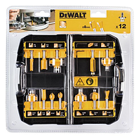 ФРЕЗЫ DEWALT DT90016 - НАБОР 12 ШТ. ПРОФЕССИОНАЛЬНЫЕ ФРЕЗЫ С ТВЕРДОСПЛАВНЫМИ ЛЕЗВИЯМИ ИЗ ТВЕРДОГО СПЛАВА