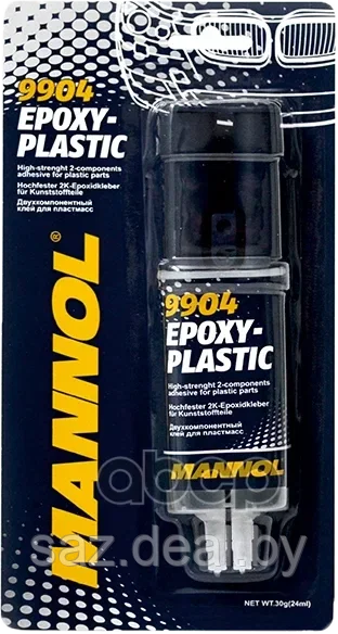 Клей эпоксидный *SCT* Mannol Epoxy-Plastic (шприц) двухкомпонентный 30 гр. арт. 9904 - фото 1 - id-p164956387