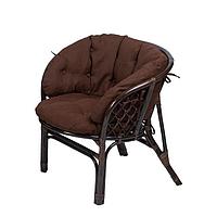 IND Кресло Багама темно-коричневый подушка коричневая