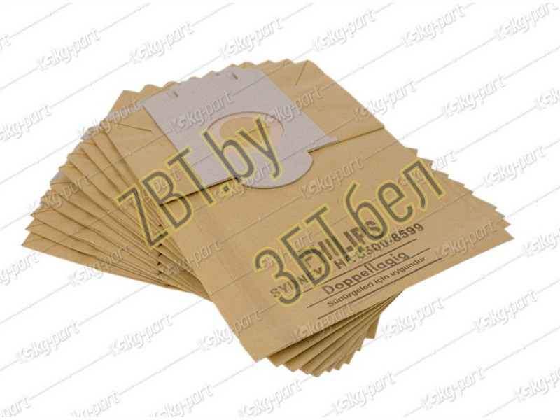Комплект бумажных мешков для пылесоса Philips KG0000923 (Sydney, 10 шт.) - фото 1 - id-p224273051