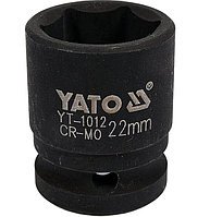 YT-1012 Головка торцевая ударная 1/2" 6гр. 22мм L39мм CrMo "Yato"