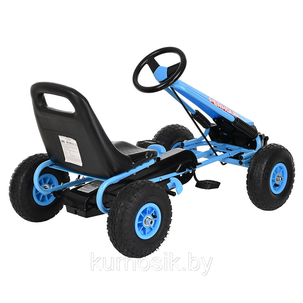 Педальный картинг детский PILSAN G205 надувные колеса синий - фото 7 - id-p224275599