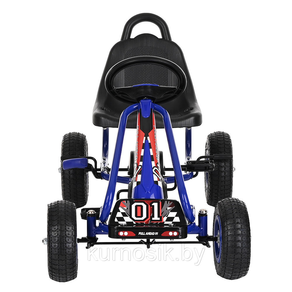 Педальный картинг детский PILSAN G201 надувные колеса синий - фото 5 - id-p224276917