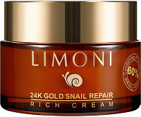 Крем для лица Limoni 24K Gold Snail Repair Rich Cream