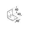 Уголок монтажный 40х40х40х1,5 mm RKMP1 413107, фото 2