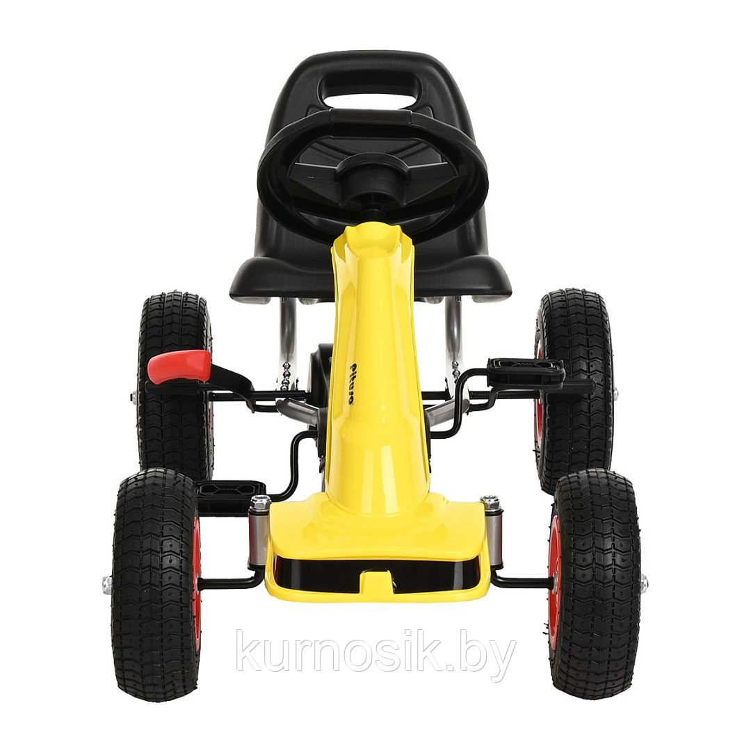 Педальный картинг детский PILSAN F638-1 надувные колеса желтый - фото 7 - id-p224277092