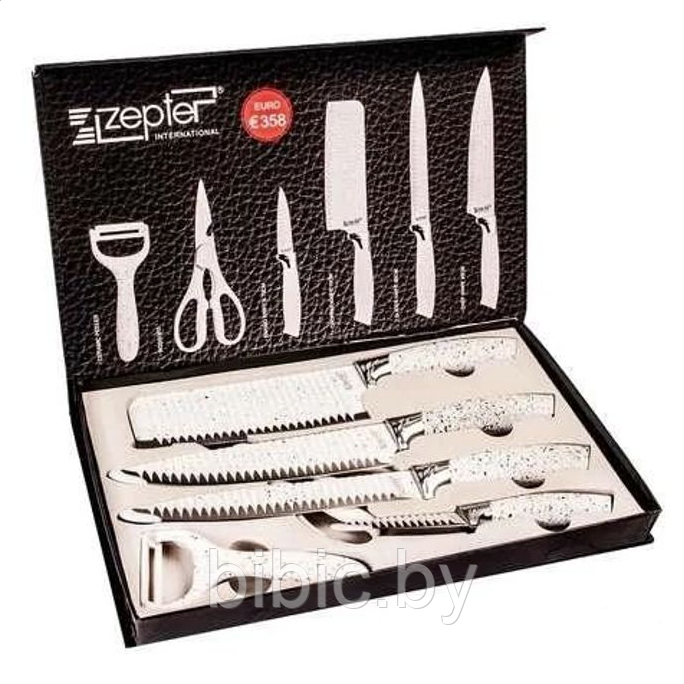 Набор ножей zepter на 6 предметов, ножи кухонные и принадлежности, нож кухонный цептер - фото 2 - id-p224277116