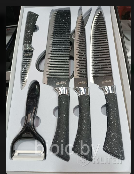 Набор ножей zepter на 6 предметов, ножи кухонные и принадлежности, нож кухонный цептер - фото 4 - id-p224277116