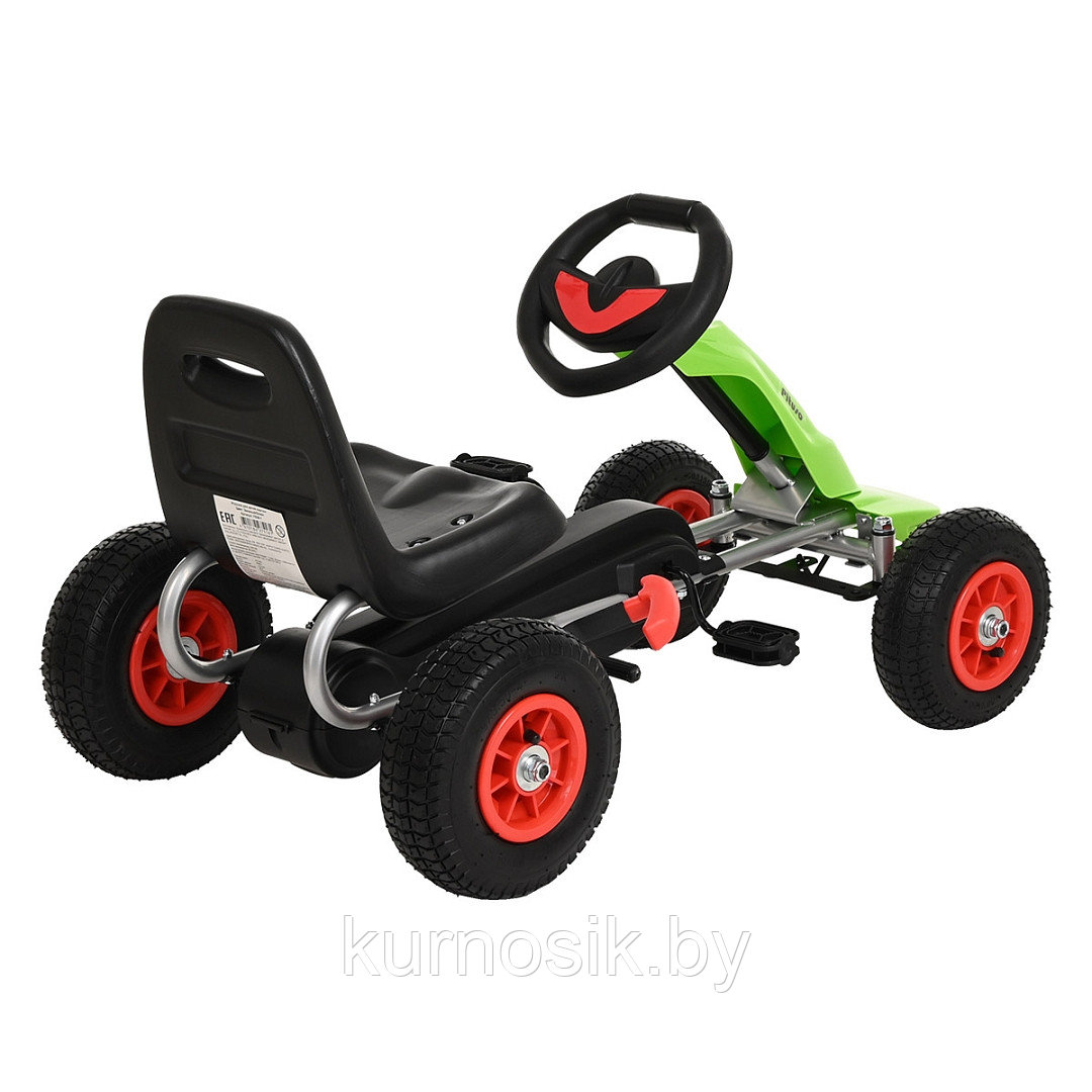 Педальный картинг детский PILSAN F638-1 надувные колеса зеленый - фото 8 - id-p224277121