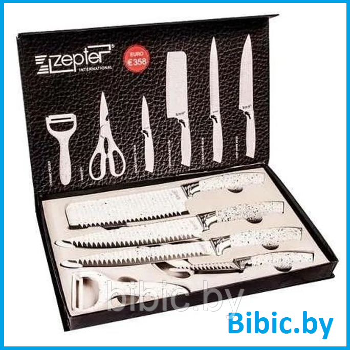 Набор ножей zepter на 6 предметов, ножи кухонные и принадлежности, нож кухонный цептер - фото 1 - id-p224277116
