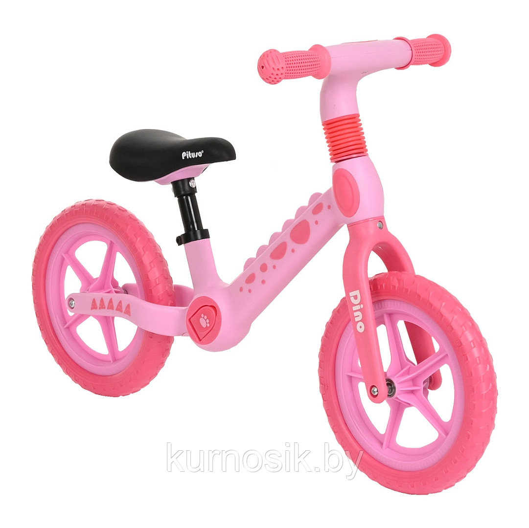 Беговел детский Pituso Dino колеса EVA 12" розовый - фото 7 - id-p224277163