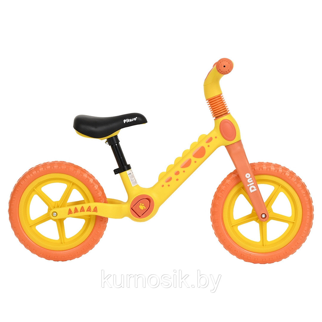 Беговел детский Pituso Dino колеса EVA 12" оранжевый - фото 6 - id-p224277188