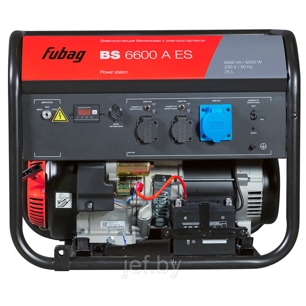 Генератор бензиновый BS 6600 A ES с электростартером и коннектором автоматики FUBAG 838798 - фото 5 - id-p191966637