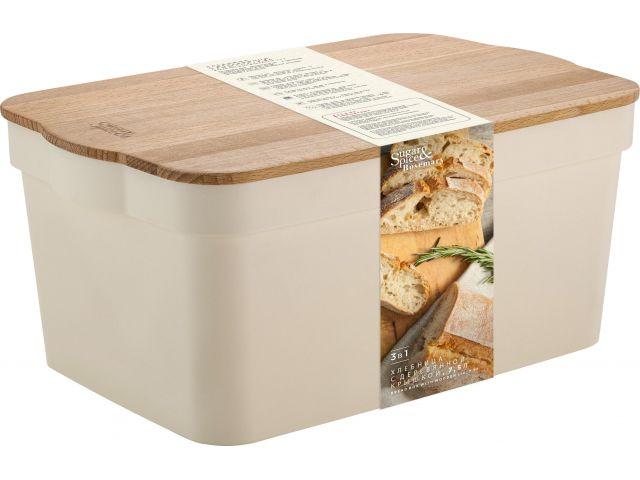Хлебница с деревянной крышкой, 7,5 л., Rosemary, 325х214х145 мм., SUGAR&SPICE - фото 1 - id-p224235640