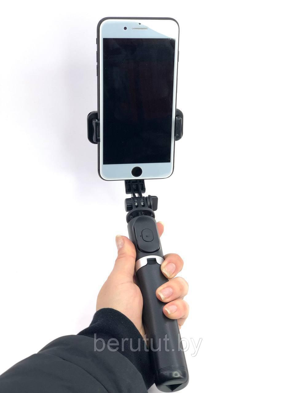 Штатив селфи палка монопод трипод для телефона с пультом ДУ Q02 - фото 5 - id-p224281570