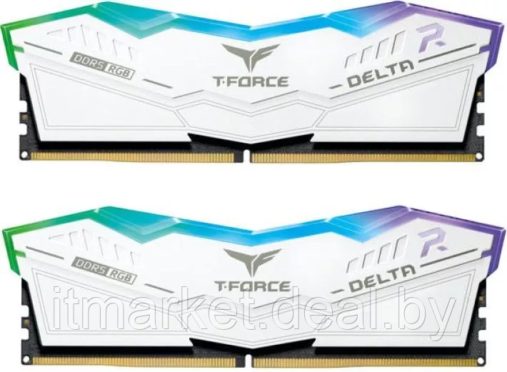 Модуль памяти 32Gb (2*16Gb) Team T-Force Delta RGB White (FF4D532G6000HC30DC01) - фото 1 - id-p224281139