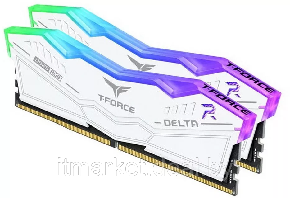 Модуль памяти 32Gb (2*16Gb) Team T-Force Delta RGB White (FF4D532G6000HC30DC01) - фото 3 - id-p224281139