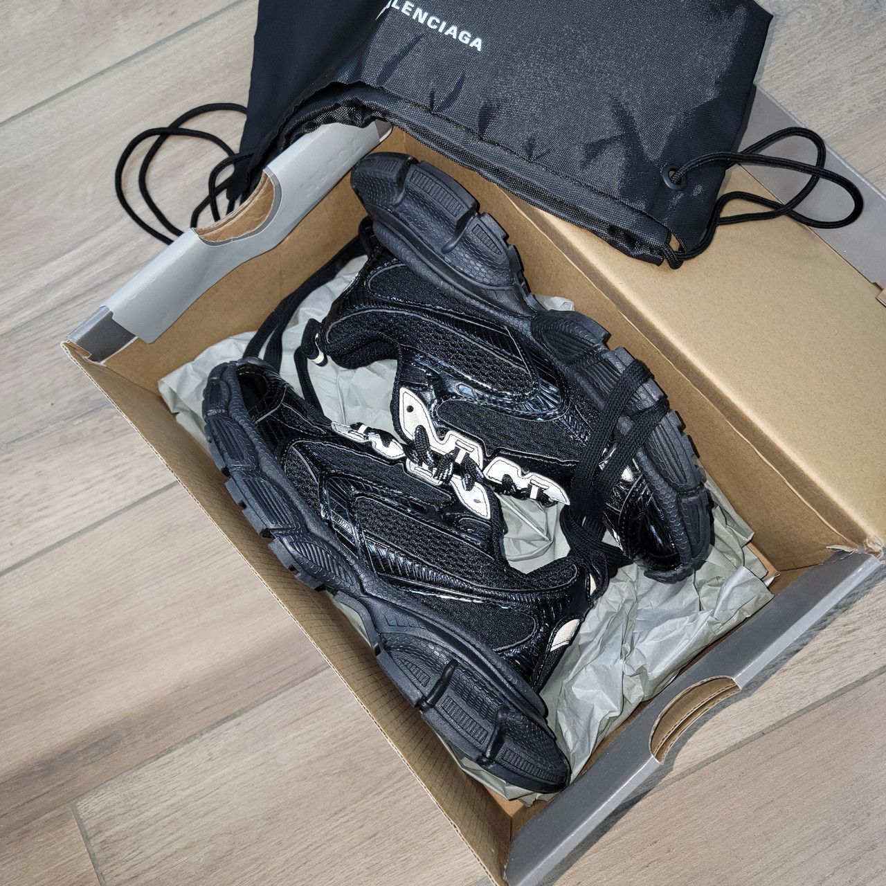 Кроссовки Balenciaga 3XL Sneaker Black - фото 8 - id-p224270315