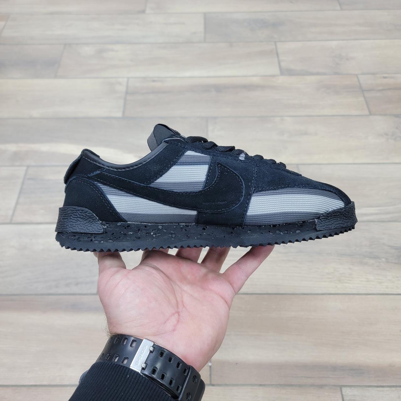 Кроссовки Union X Nike Cortez Black Grey - фото 2 - id-p201642420
