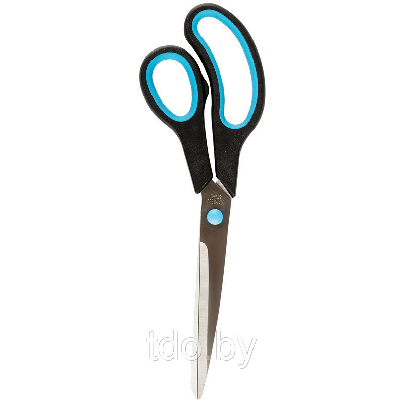 Ножницы OfficeSpace, 24см, эргономичные ручки, чёрные/синие - фото 1 - id-p224282591