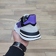 Кроссовки Adidas ZX 500 RM Grey Black Purple, фото 4