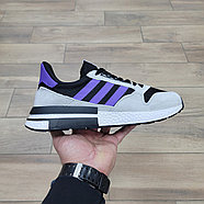 Кроссовки Adidas ZX 500 RM Grey Black Purple, фото 2