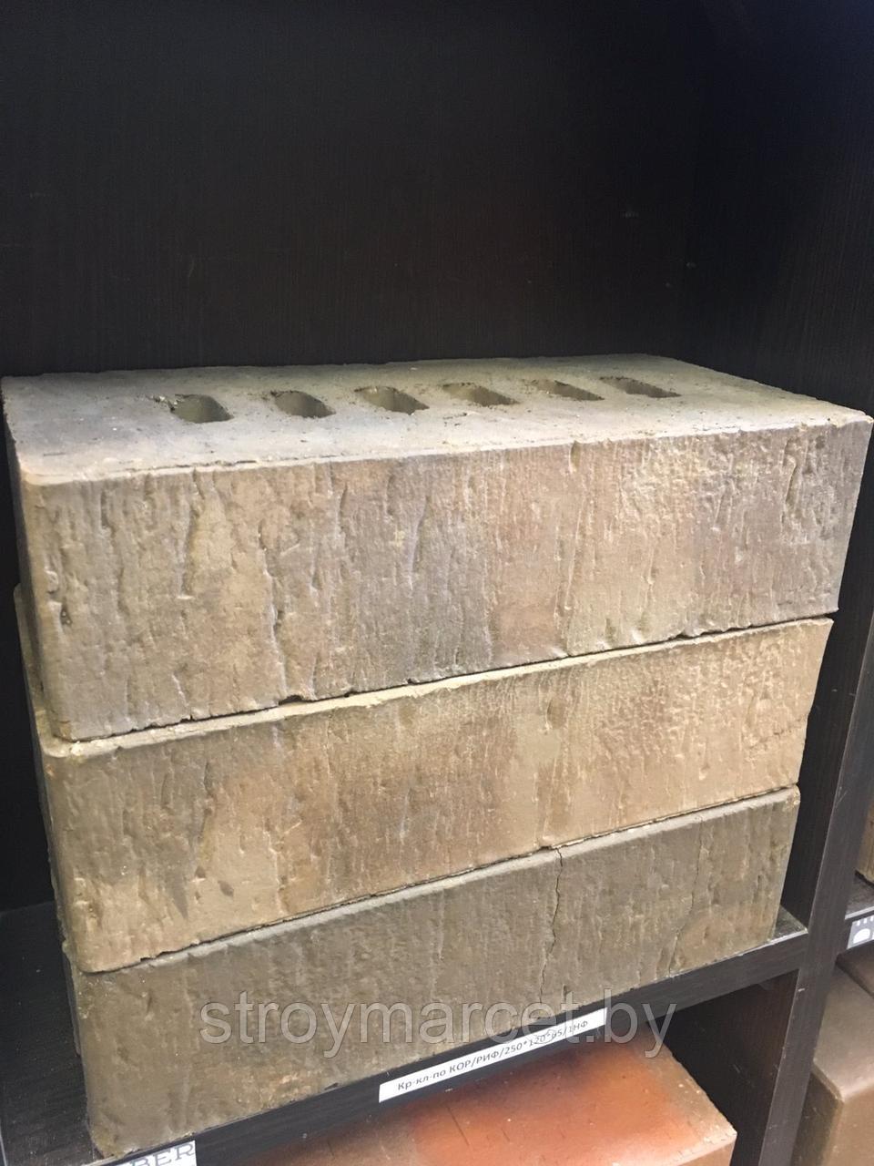 Клинкерный кирпич Kerma Premium klinker "Коричневый рифленный"