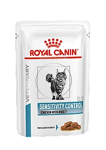 Влажный корм-диета Royal Canin Sensitivity Control Chicken with Rice для взрослых кошек  (в соусе) 85гр.