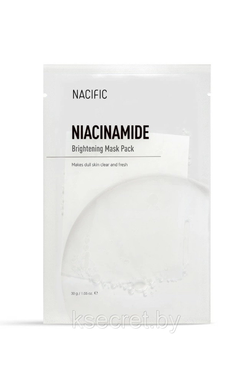 Nacific Niacinamide Brightening Mask Pack маска для лица осветляющая с ниацинамидом на тканевой основе - фото 1 - id-p224284129