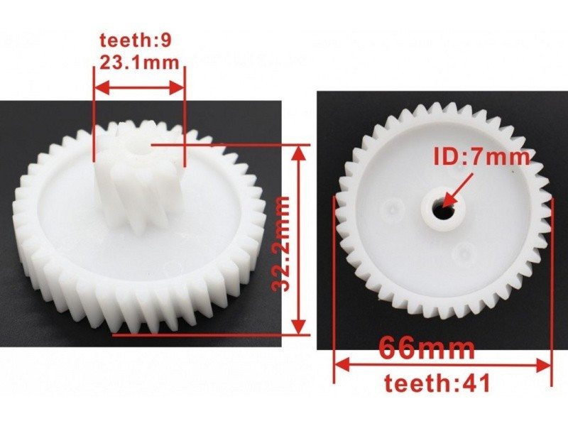 Шестерня для мясорубки Zelmer MM0337W (00793636) / Д-66/23мм, зуб 41/9шт. (Косой/косой) - фото 1 - id-p49461331