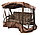 Садовые качели МебельСад Ранго с313 (коричневый вензель), фото 3