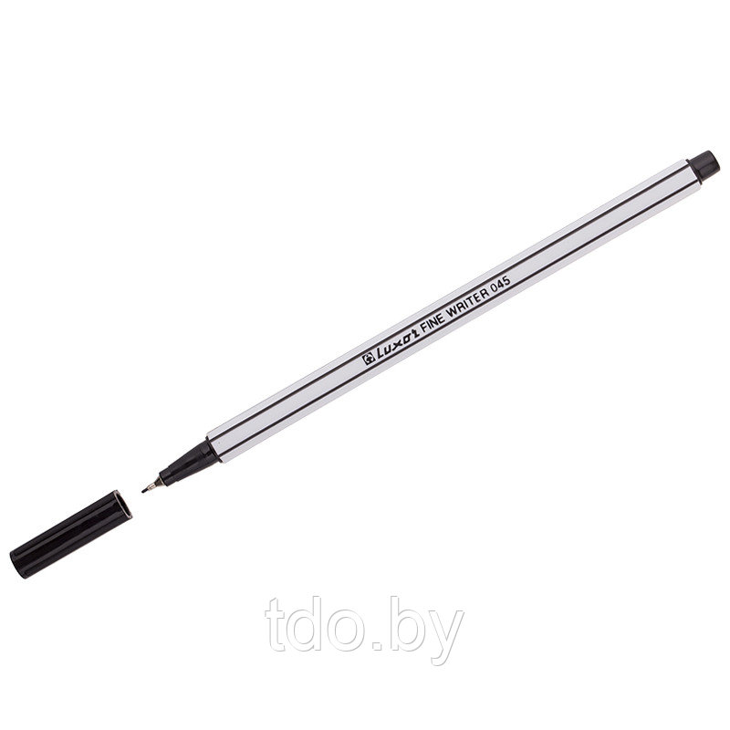 Ручка капиллярная Luxor "Fine Writer 045" черная, 0,8мм, 10 штук - фото 1 - id-p224285292