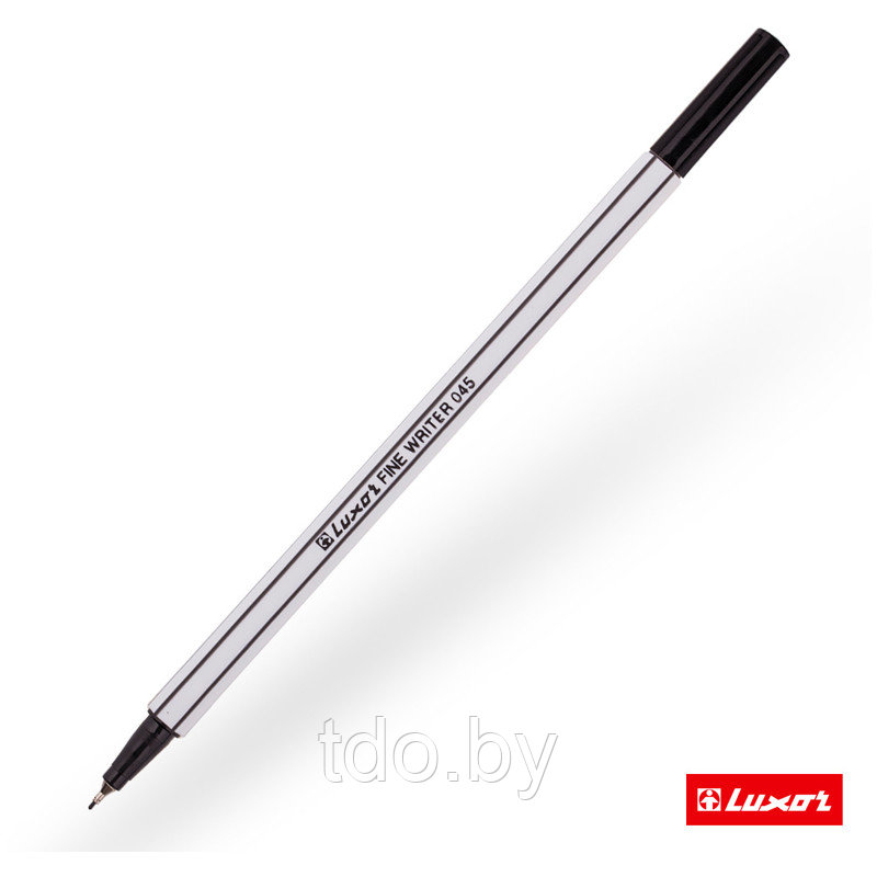 Ручка капиллярная Luxor "Fine Writer 045" черная, 0,8мм, 10 штук - фото 2 - id-p224285292