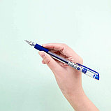 Ручка гелевая Deli Daily, линия 0,5мм, синяя, 12 штук, фото 8