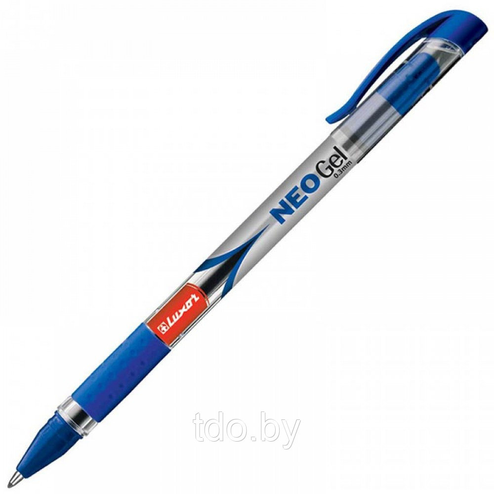 Ручка гелевая Luxor Neo Gel, линия 0,3мм, синяя, 12 штук - фото 1 - id-p224285751