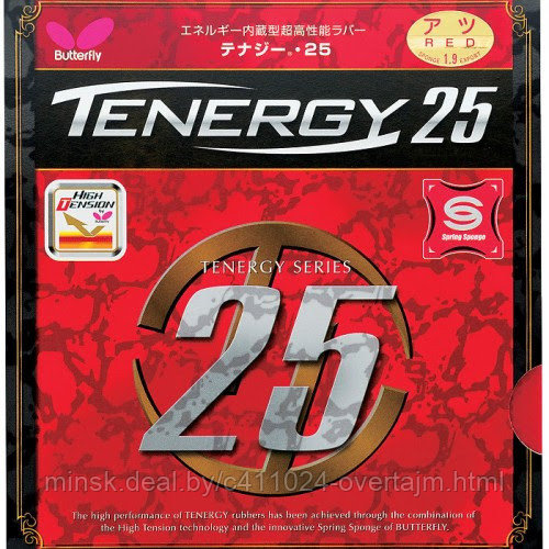 Накладка для ракетки н/т Tenergy 25, 2.1мм Красный - фото 1 - id-p86153892