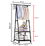 Вешалка передвижная напольная с полками Triangle clothes Rack 160х55х42 см. / Стойка для вещей, обуви на, фото 5