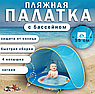 Детская палатка - домик с бассейном / Тент игровой с защитой от солнца самораскладывающийся 120 х 80 х 70 см., фото 9